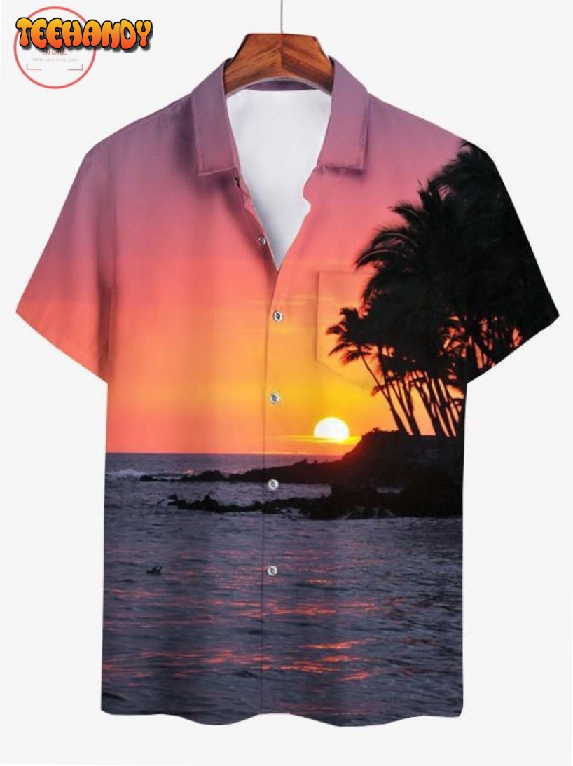 Sunset By The Ocean Hawaiian shirt