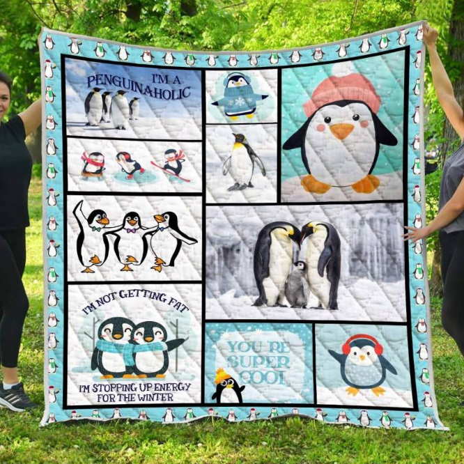 Super Cool Penguin 3D Quilt Blanket