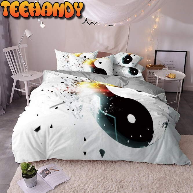 Tai Chi Ying And Yang Printed Bedding Set