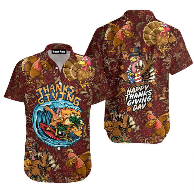 Thanksgiving Turkey Celebrations Turkey Hawaiian Shirt