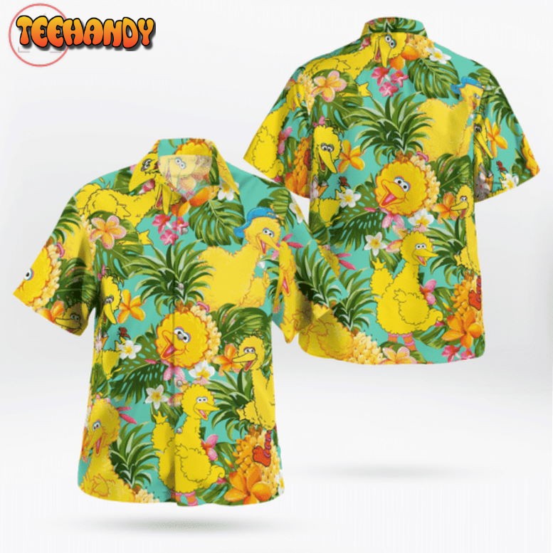 The Muppet Big Bird Pineapple Tropical Hawaiian Shirt