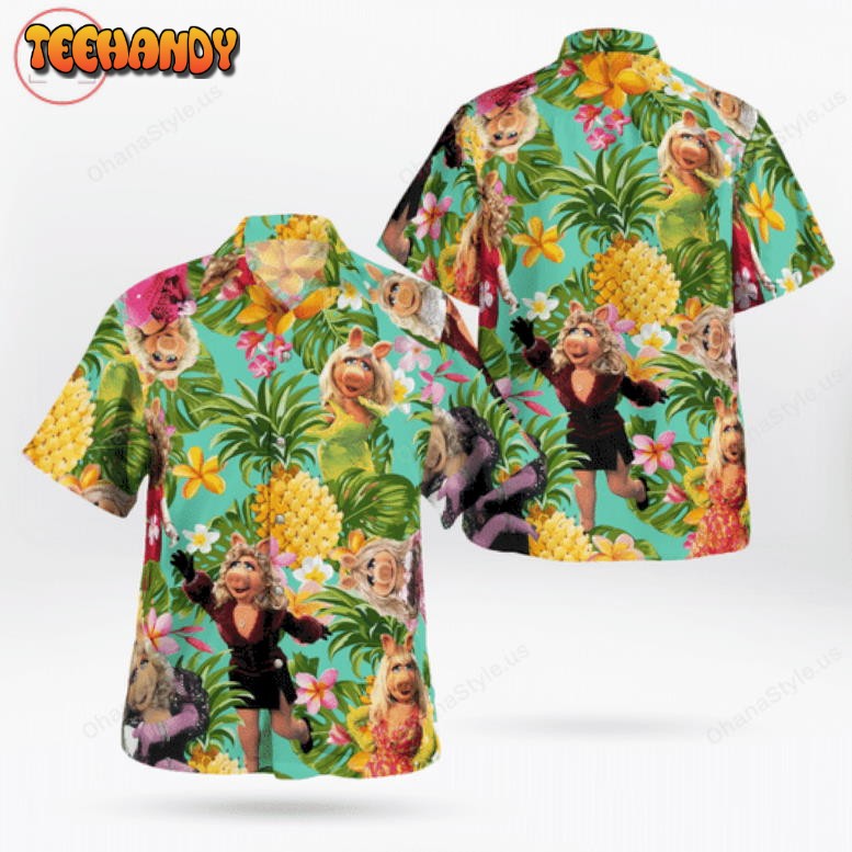 The Muppet Miss Piggy Pineapple Tropical Hawaiian Shirt