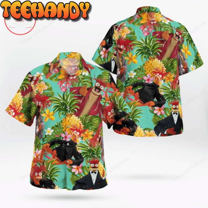 The Muppet Pepe The King Prawn Pineapple Tropical Hawaiian Shirt