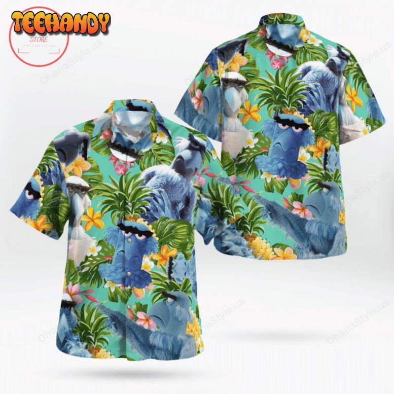 The Muppet Sam The Eagle Pineapple Tropical Hawaiian Shirt