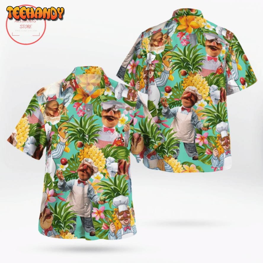 The Muppet The Swedish Chef Pineapple Tropical Hawaiian Shirt