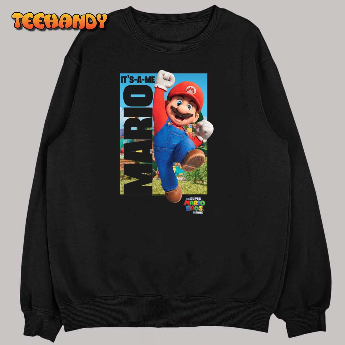 The Super Mario Bros. Movie It’s-A-Me Mario Jumping Portrait T-Shirt