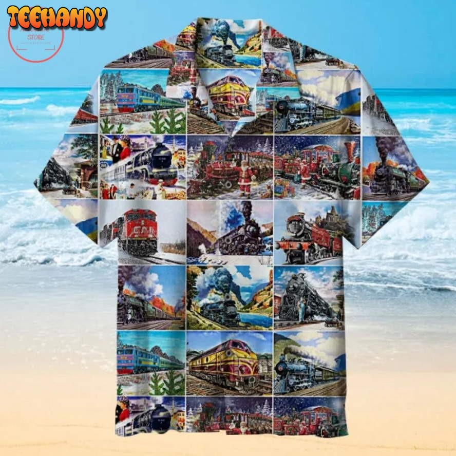 The Train Pattern Hawaiian Shirt