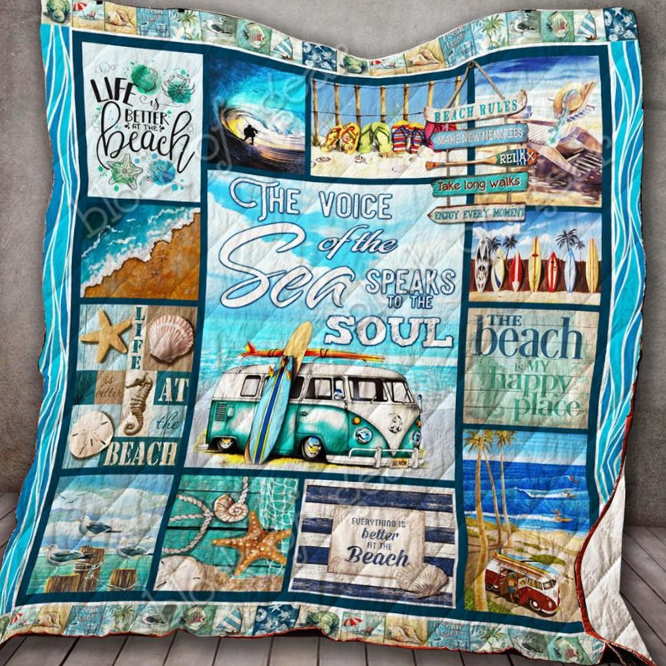 The Voice Of The Sea Speaks To The Soul 3D Quilt Blanket