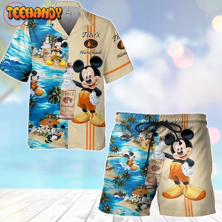 Tito’s Handmade Mickey Hawaiian Shirt and Shorts