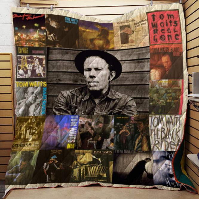 Tom Waits Lp Albums 3D Quilt Blanket