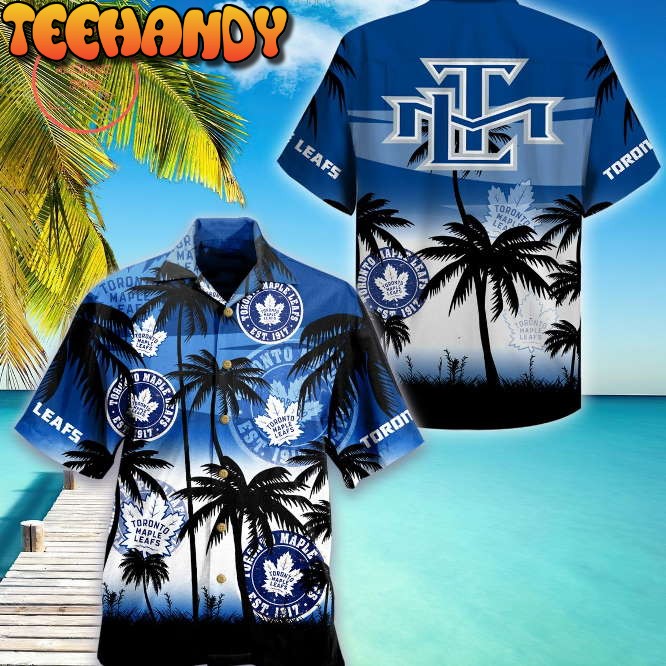 Toronto Maple Leafs NHL Palm Hawaiian Shirt