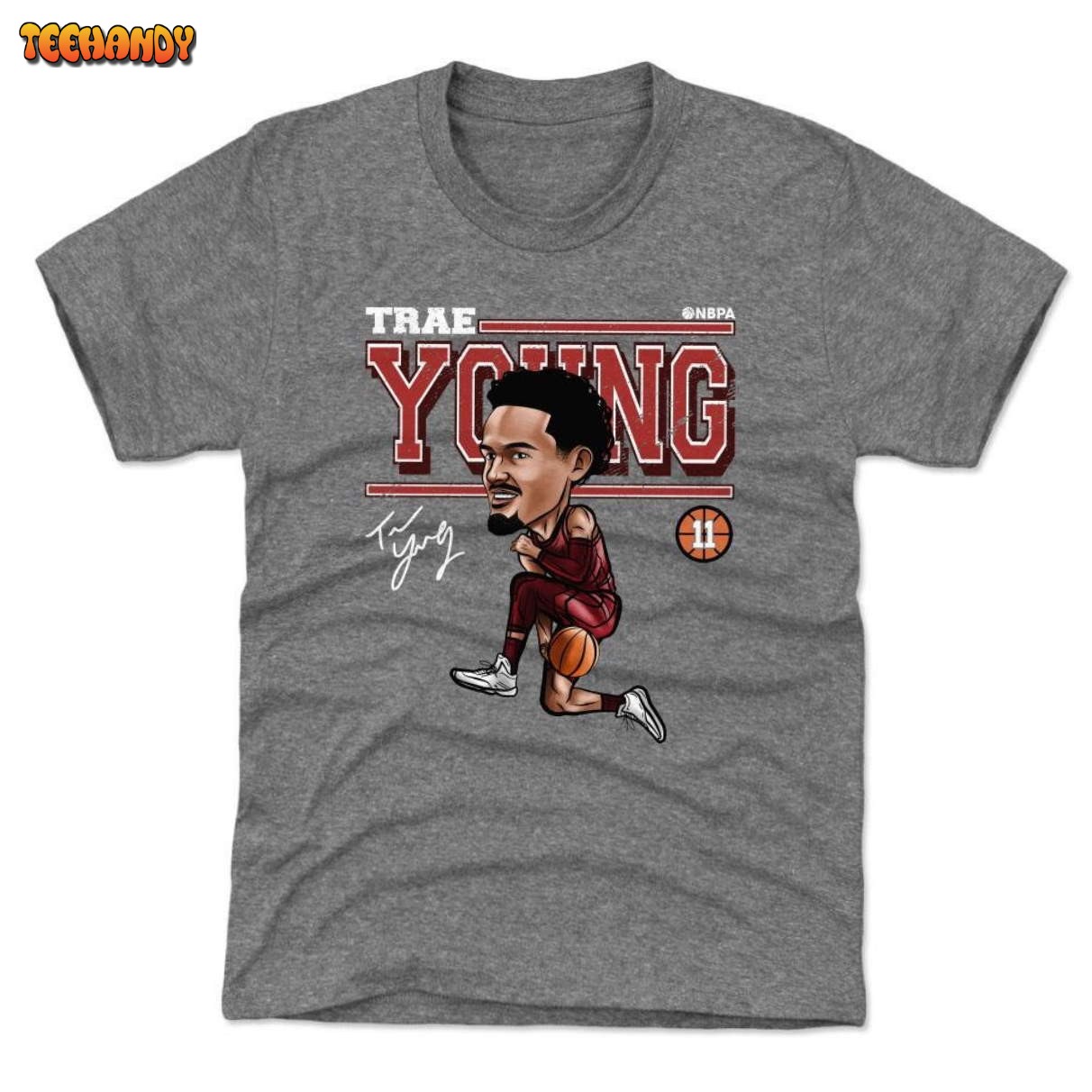 Trae Young Kids T-Shirt Atlanta Basketball Trae Young Cartoon T Shirt