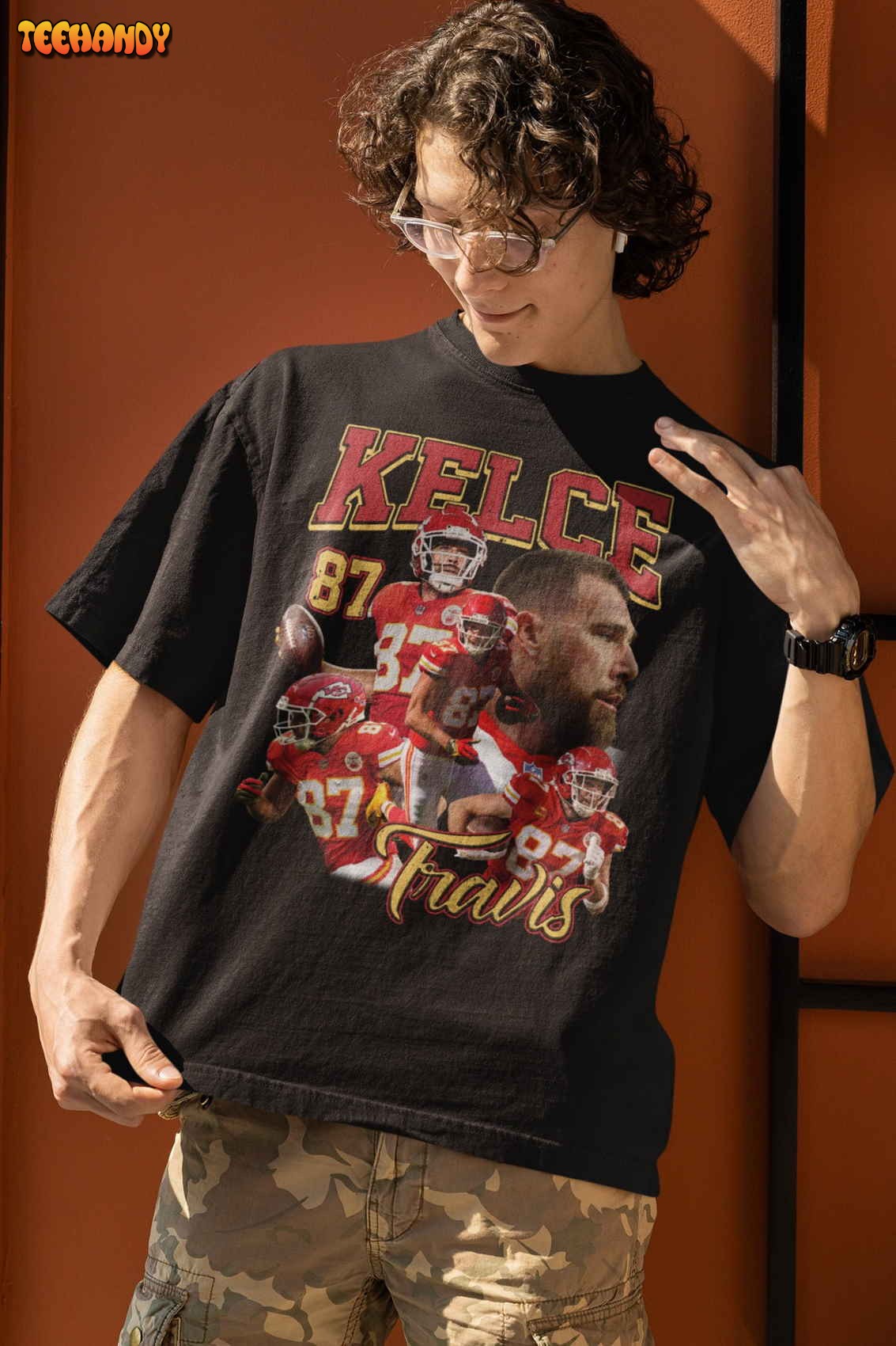 Travis Kelce  Kansas City Chiefs Football 90s Vintage Bootleg Unisex Rap T-Shirt