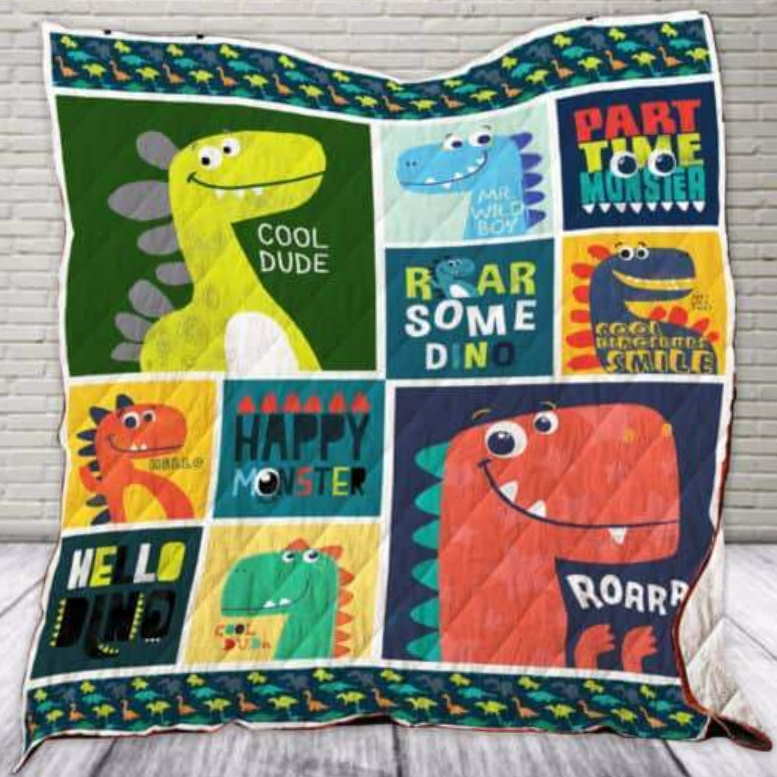 Trex 3D Customized Quilt Blanket