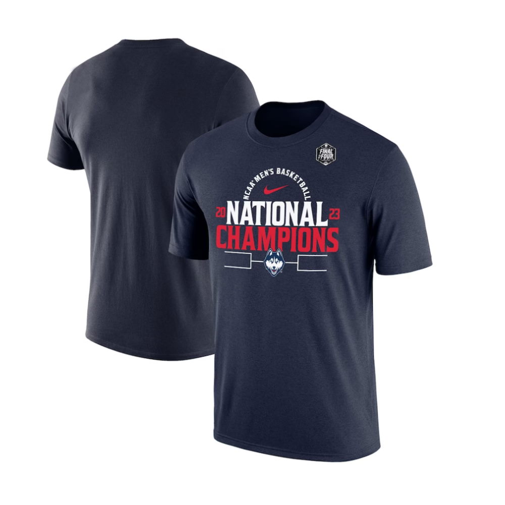 UConn Huskies 2023 NCAA Men’s Basketball National Champions Bracket Performance T-Shirt