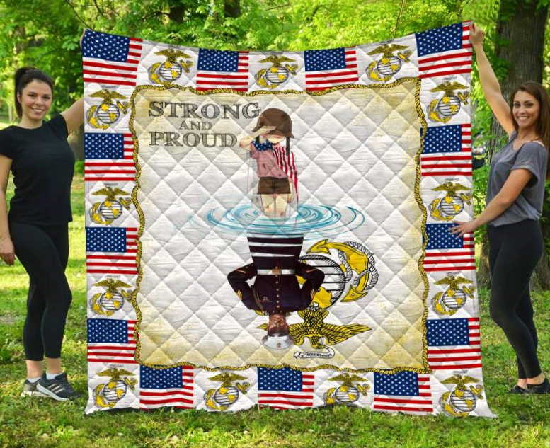 United States Marine Corps 3D Quilt Blanket