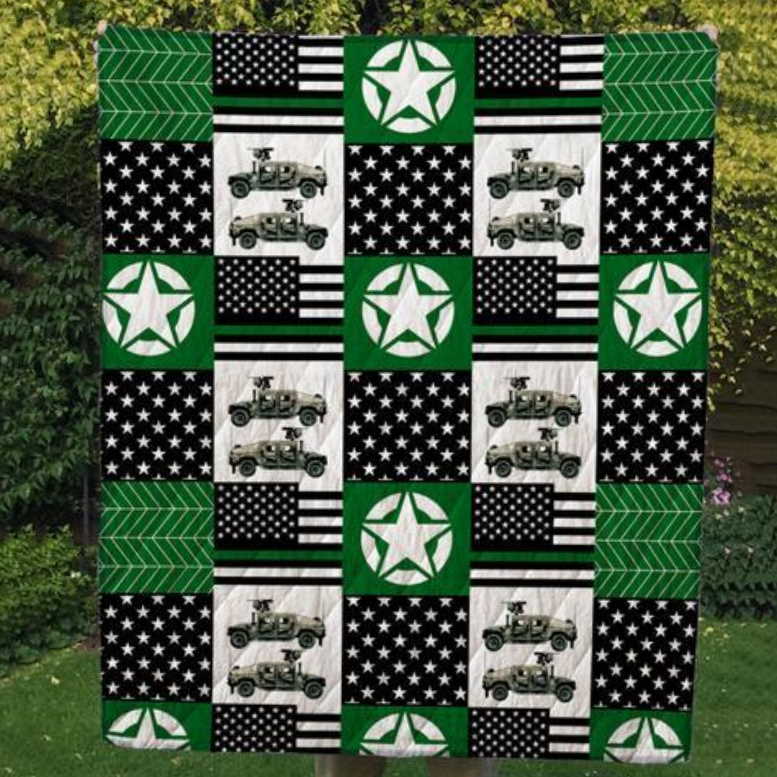 Us Army Custom Handmade Patriotic 3D Customized Quilt Blanket