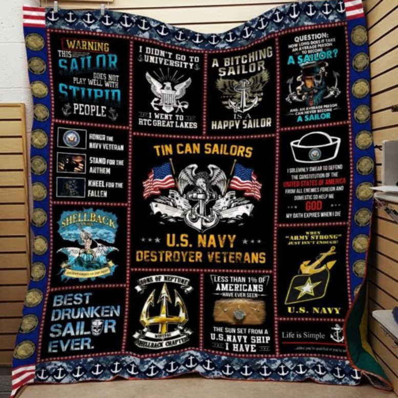 U.S Navy Printing 3D Customized Quilt Blanket