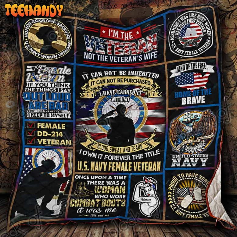 U.S. Navy Women Veterans 3D Quilt Blanket