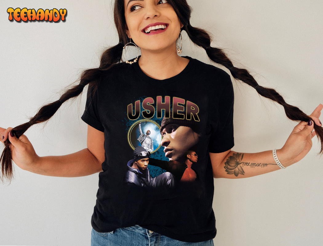 Usher Shirt – 90s Vintage x Bootleg Style Rap Tee Retro Shirt