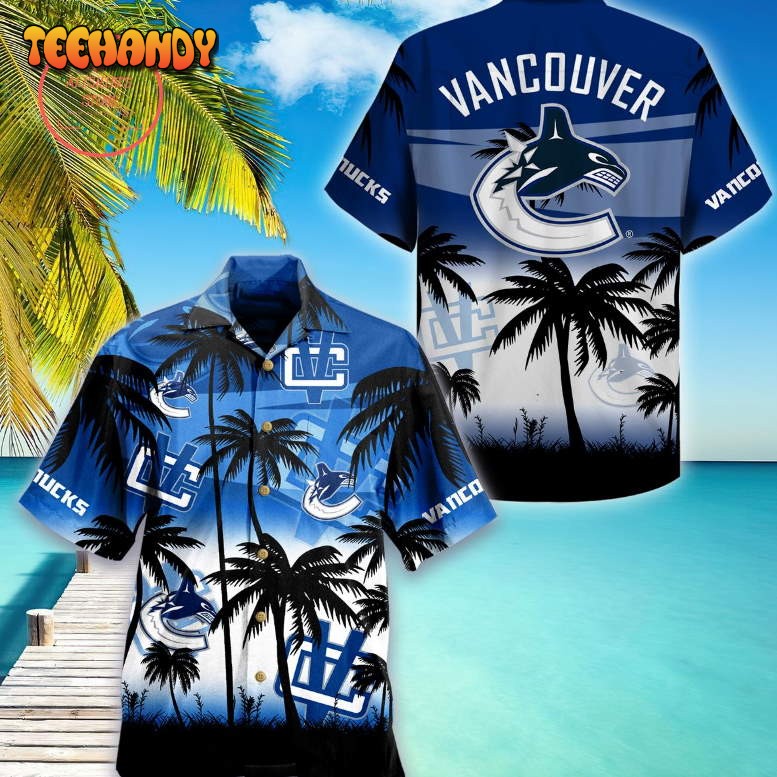 Vancouver Canucks NHL Palm Hawaiian Shirt