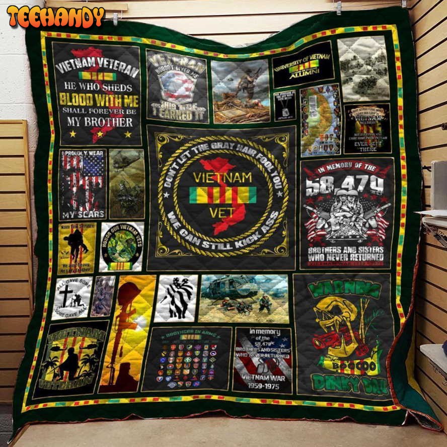 Vietnam Veteran 3D Customized Quilt Blanket