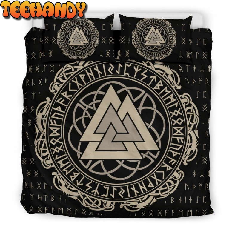 Viking Valknut Runic Symbol Bedding Set