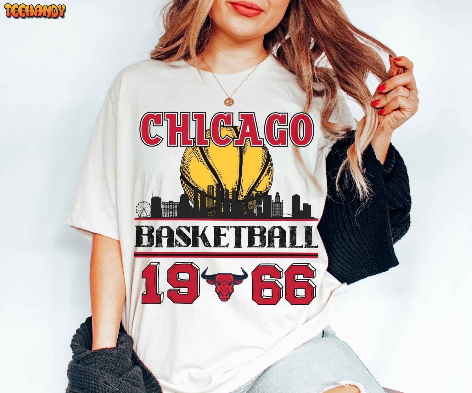 Vintage Chicago Basketball T Shirt,  Bulls Basketball Shirt Cute Chicago T Shirt