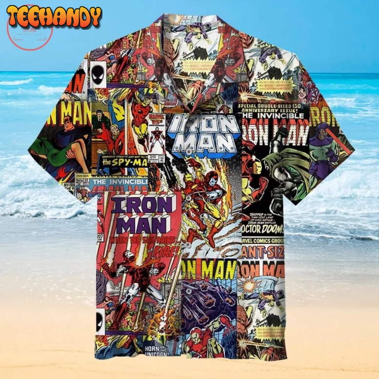 Vintage Comics Iron Man Hawaiian Shirt