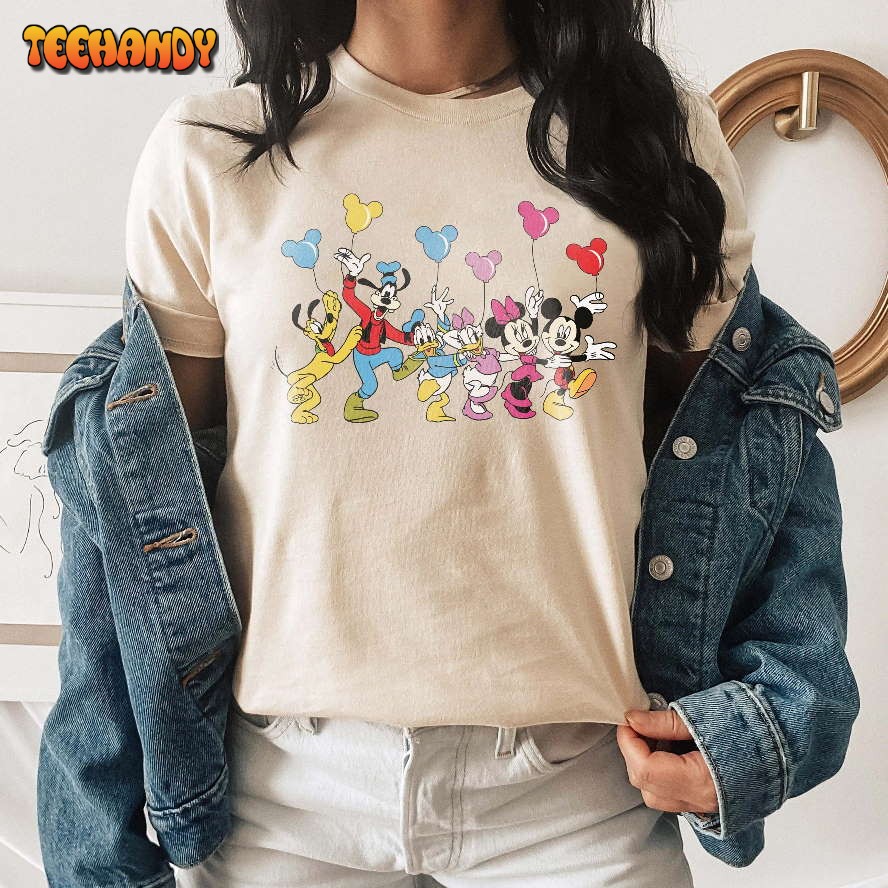 Vintage Disney Balloon Shirts, Mickey Balloon Disneyland Shirts