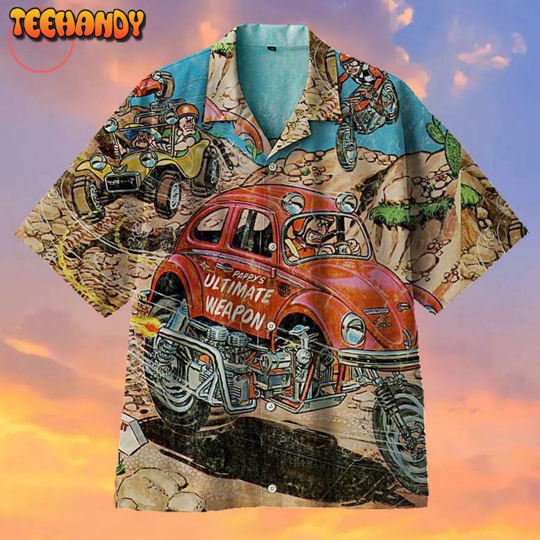 Vintage Hot Rod Cartoons Hawaiian Shirt