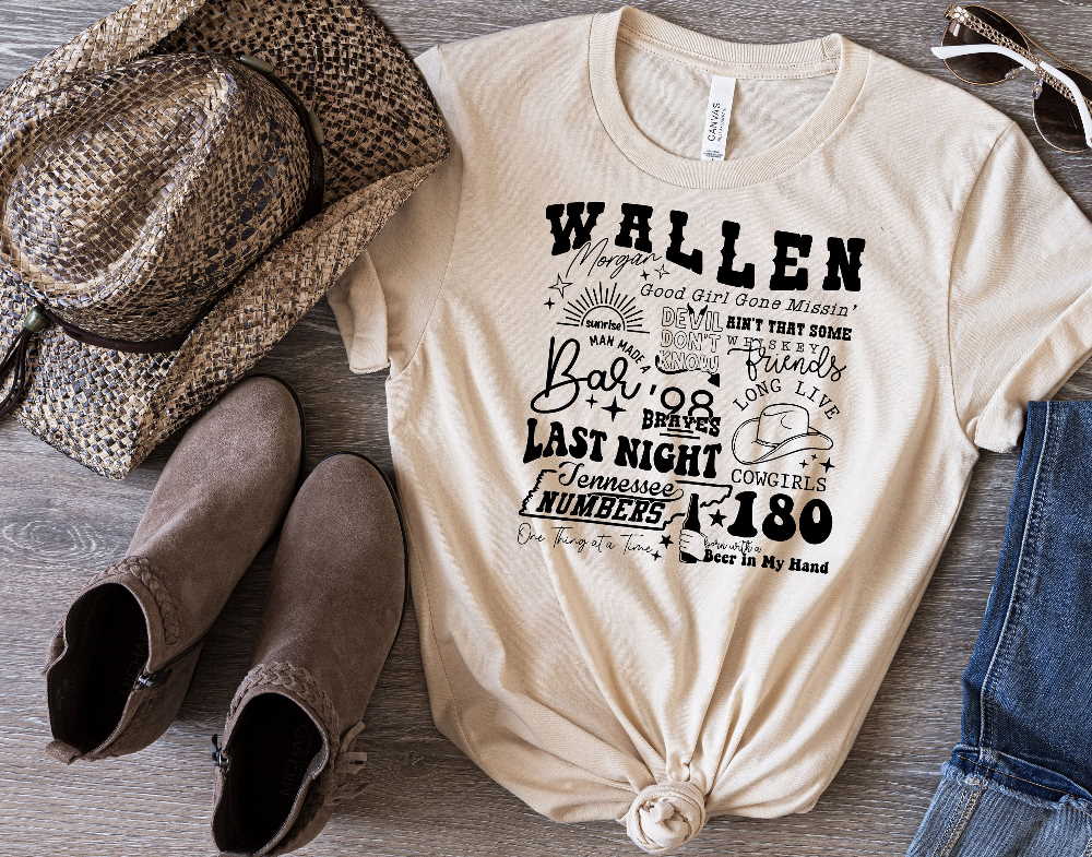 Wallen One Thing At A Time Last Night Wallen Western Tour Shirt