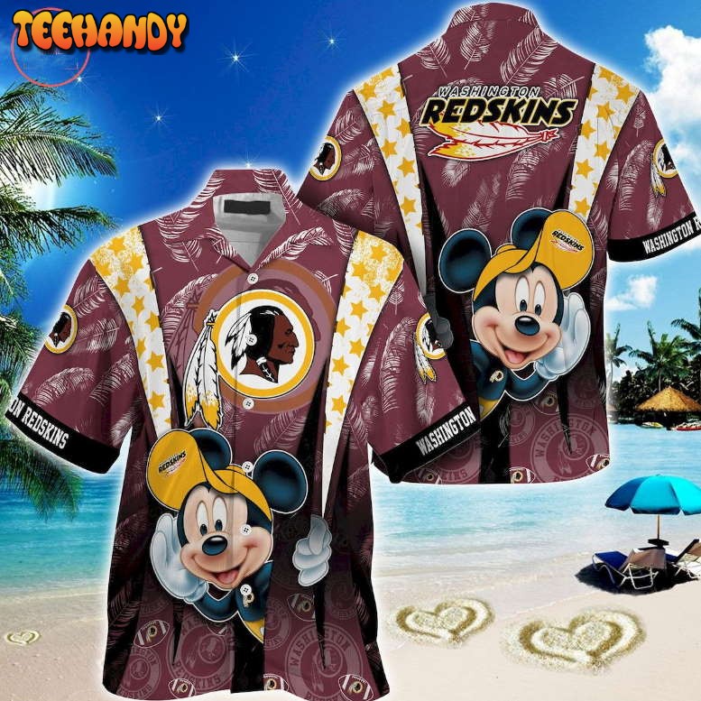 Washington Commanders Mickey Mouse Hawaiian Shirt