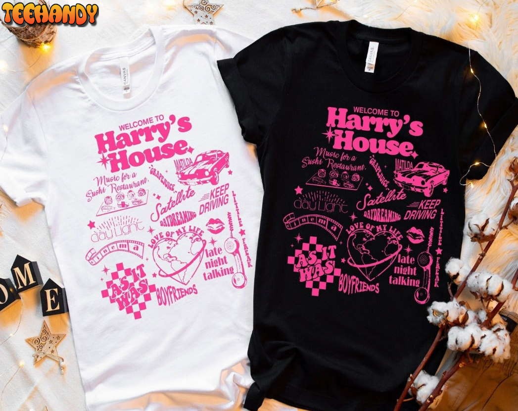 Welcome To Harry’s House Shirt, Vintage Music Album T-Shirt