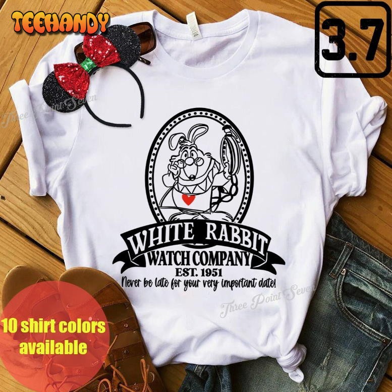 White Rabbit Alice In Wonderland, White Rabbit Disneyland Shirt