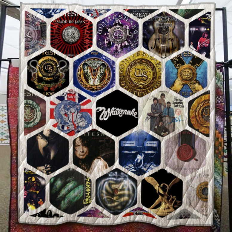 Whitesnake 3D Customized Quilt Blanket