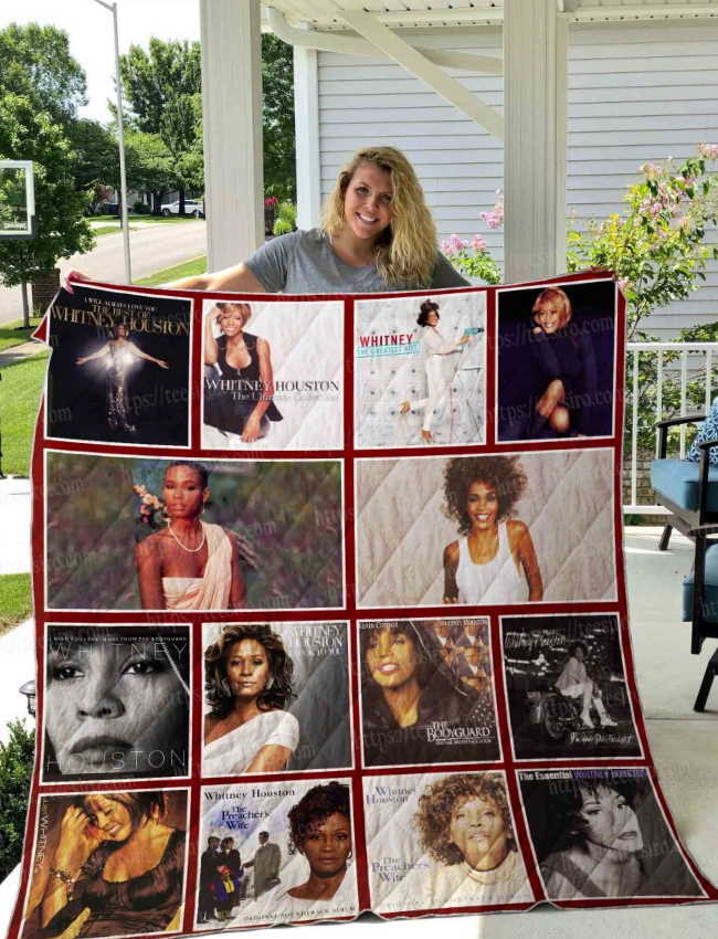 Whitney Houston 3D Quilt Blanket