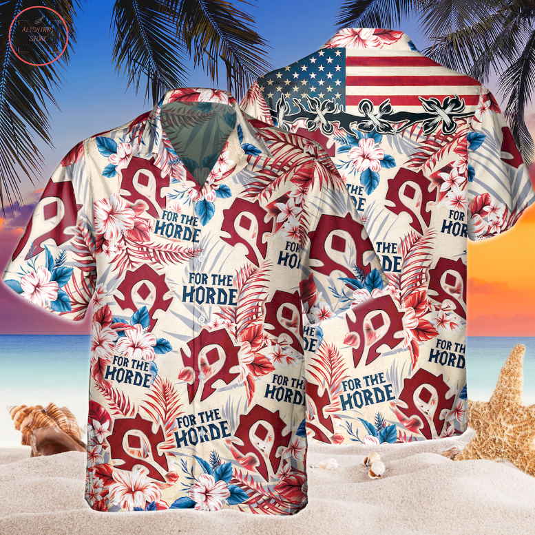 World of Warcraft Horde American Flag Hawaiian Shirt