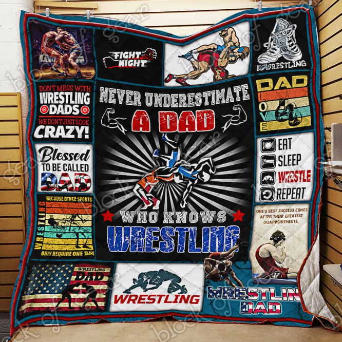 Wretling Dad 3D Quilt Blanket