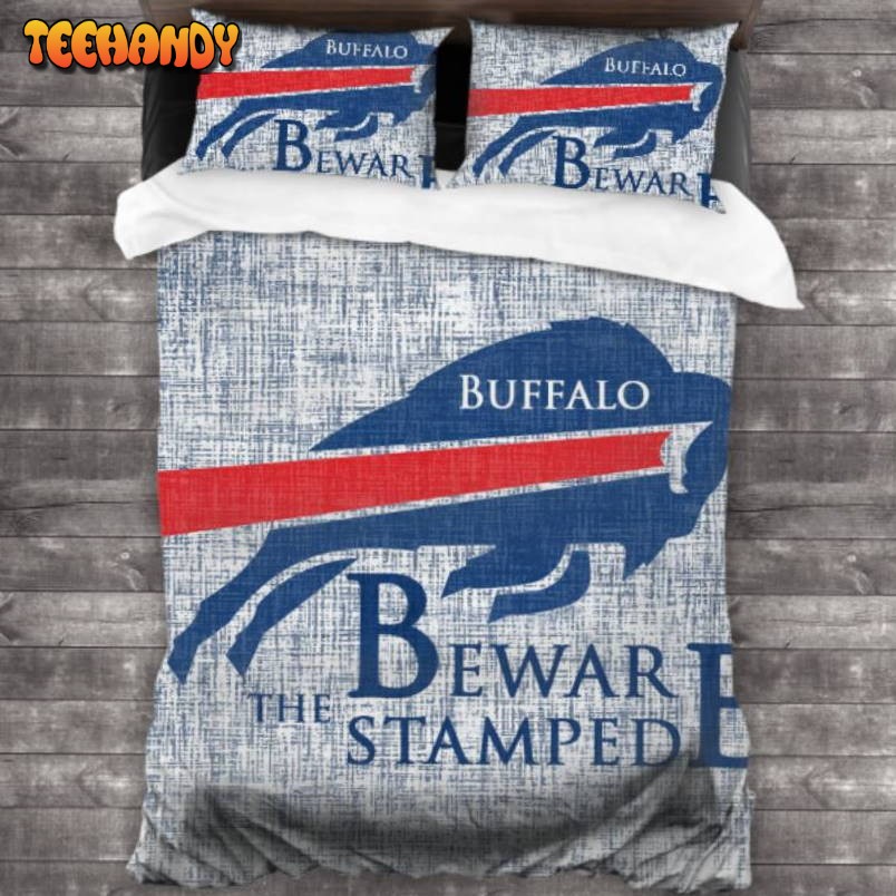 100 Washed Microfiber NFL Buffalo Bills Logo Bedding Set