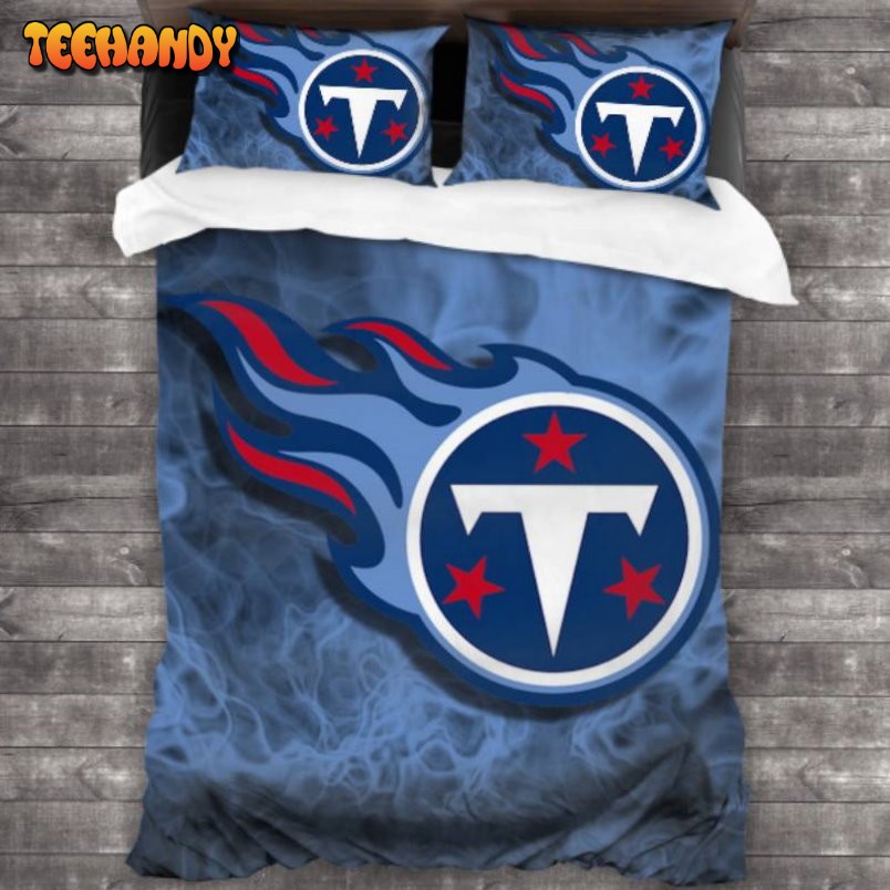 100 Washed Microfiber NFL Tennessee Titans Logo Bedding Set