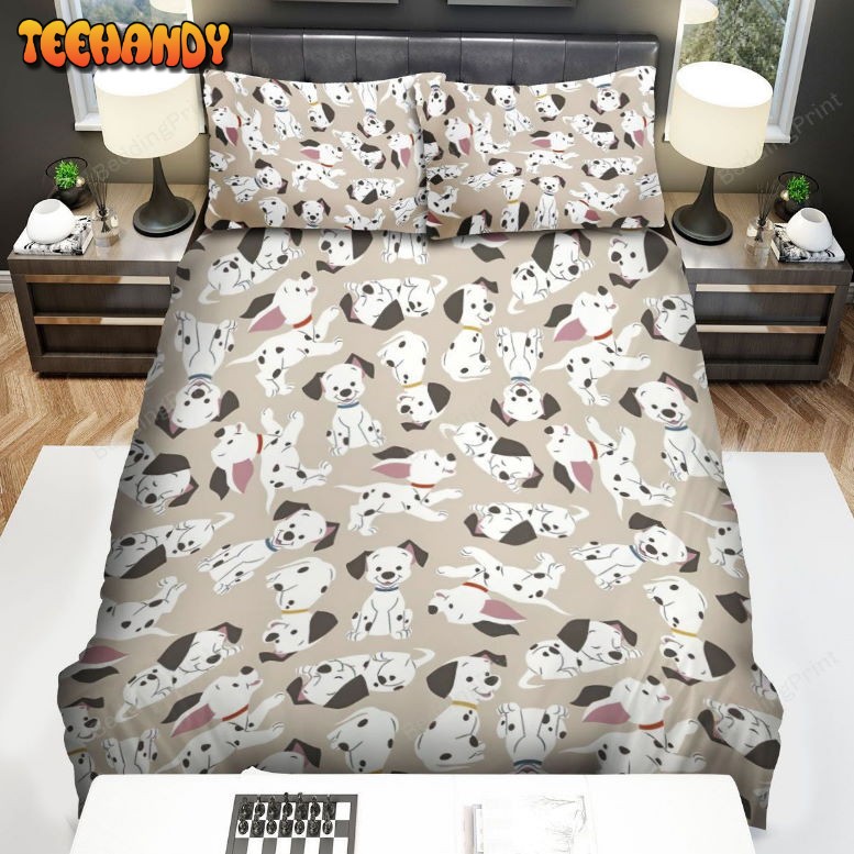 101 Dalmatians Puppies Pattern Duvet Cover Bedding Set