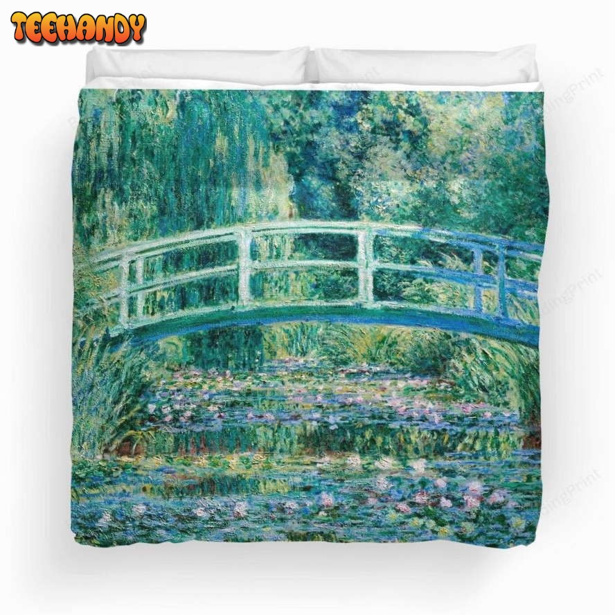 1899 Claude Monet Water Lilies And Japanese Bridge Fine Art Bedding Set