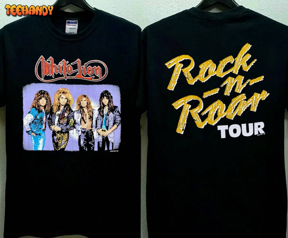 1988 White Lion Rock ‘N’ Roar Tour T-Shirt, White Lion 80s Tour T-Shirt