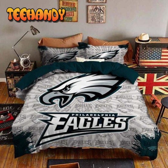 3d Philadelphia Eagles Logo Duvet Cover Bedding Set