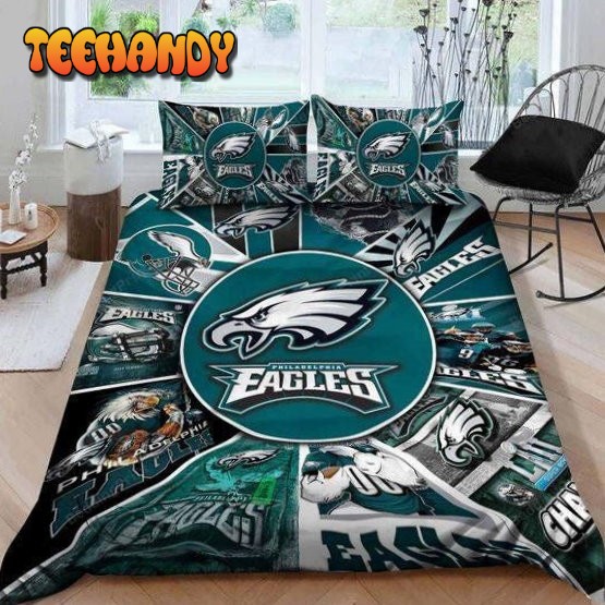 3d Philadelphia Eagles Logo Picture Collage Bedding Set