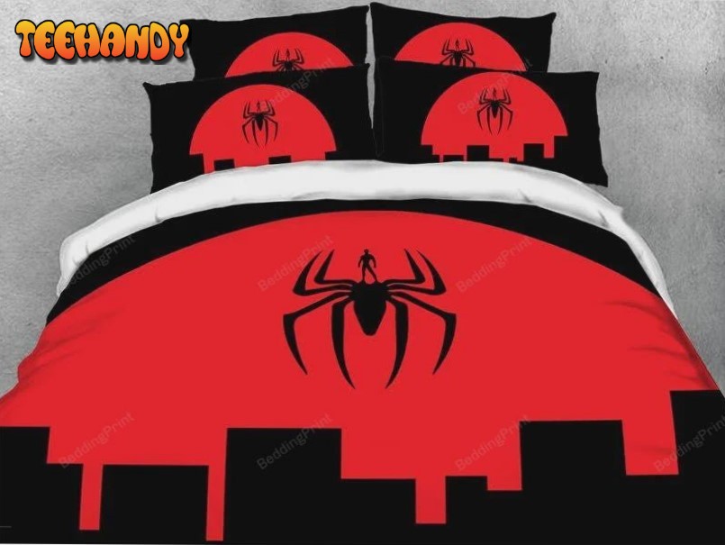 3d Red And Black Spider Soft Microfiber Bedding Set