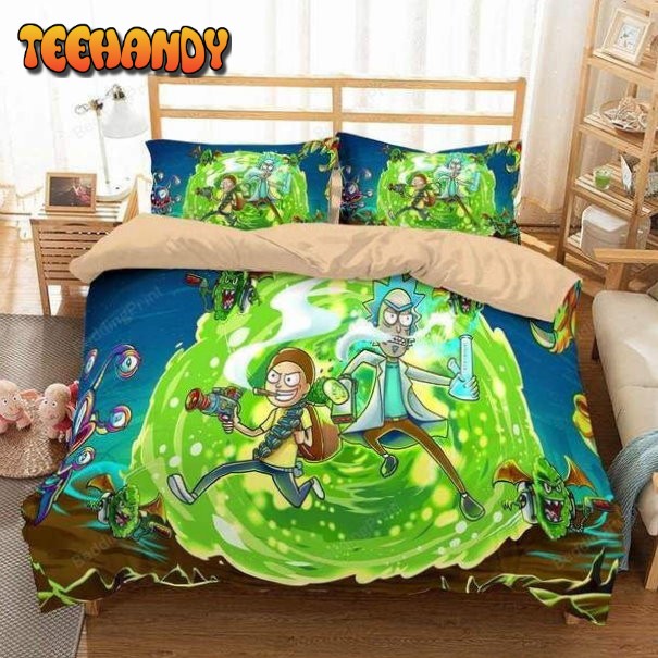 3d Rick And Morty Duvet Cover Bedding Set