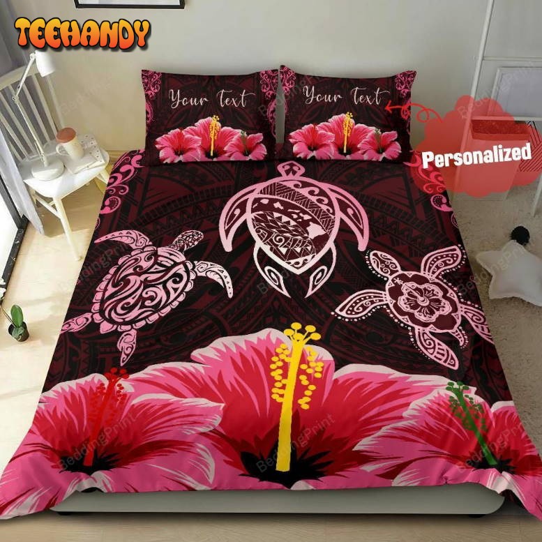 3d Sea Turtle Hibiscus Duvet Cover Bedding Sets