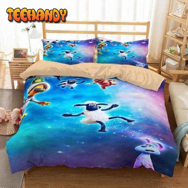 3D Shaun The Sheep Galaxy Duvet Cover Bedding Set